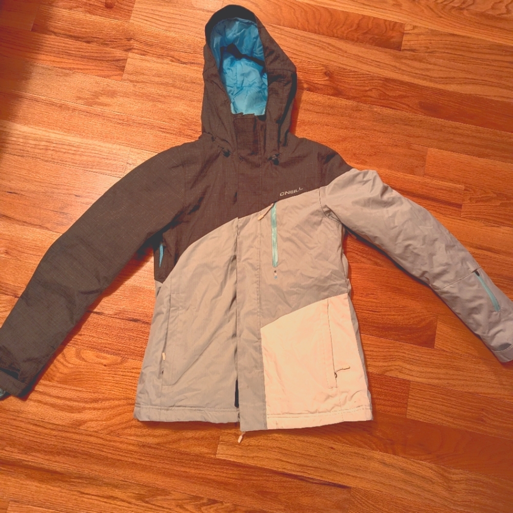 O'Neill Color Block Small Blue White Grey Ski Jacket